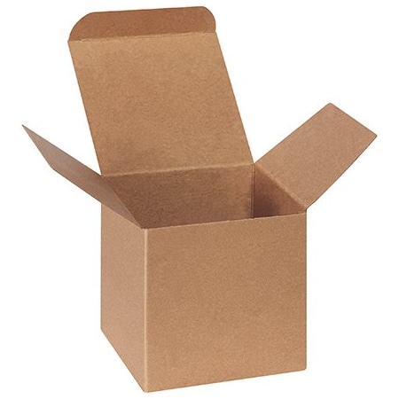 Bsc Preferred 4 x 4 x 4'' Kraft Reverse Tuck Folding Cartons, 250PK BUY00025461